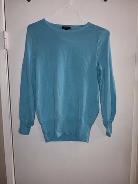 Alfani Light Blue Long Sleeve Knit Top